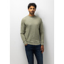 State of Art pullover ronde hals gemêleerde look groen