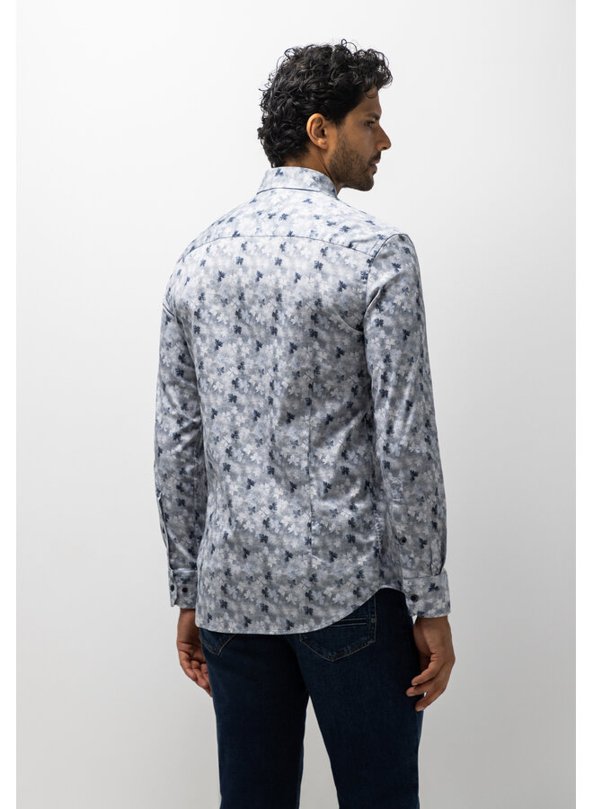 State of Art flanellen shirt print blauw