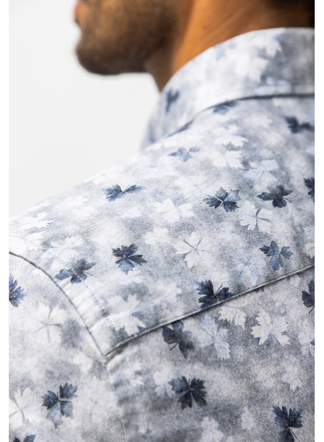 State of Art flanellen shirt print blauw