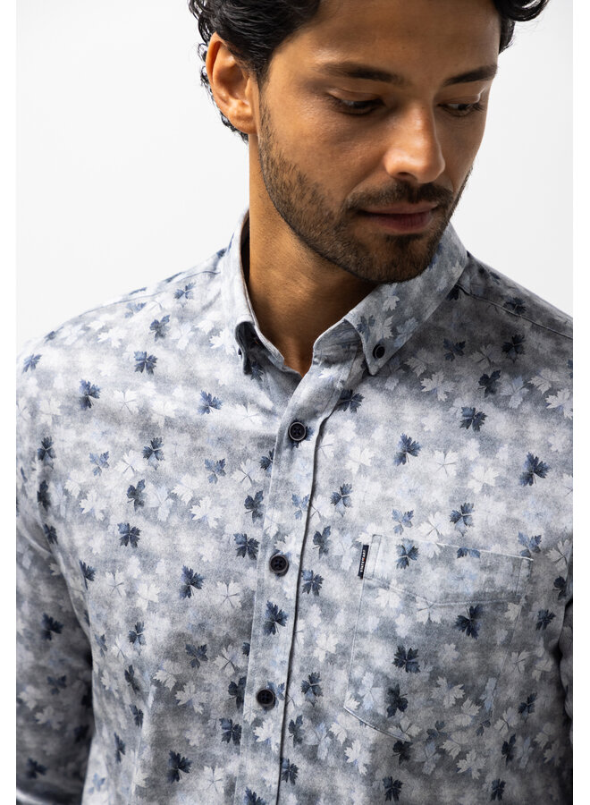 State of Art flanellen shirt print blauw