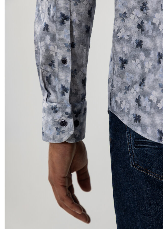 State of Art flanellen shirt print blauw