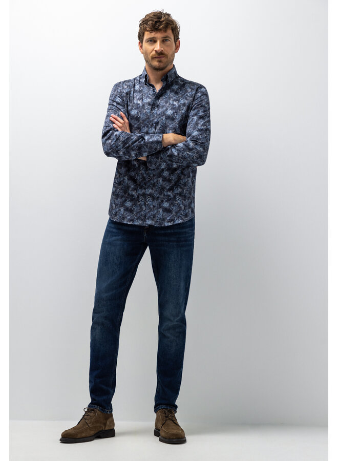 State of Art shirt all over print blauw