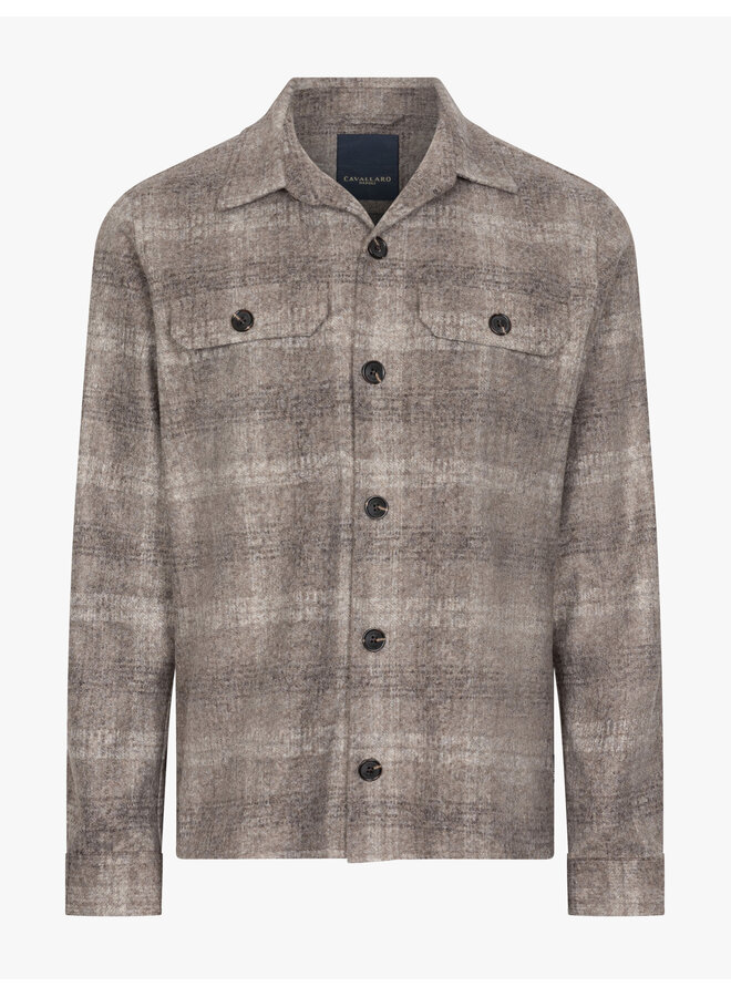Cavallaro Selvoni overshirt ruit taupe