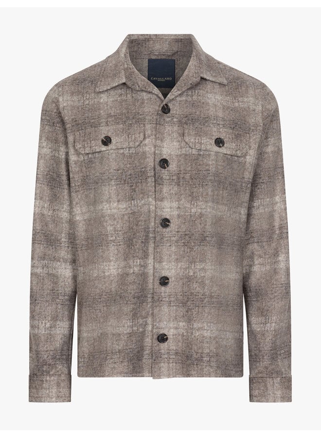 Selvoni overshirt ruit taupe