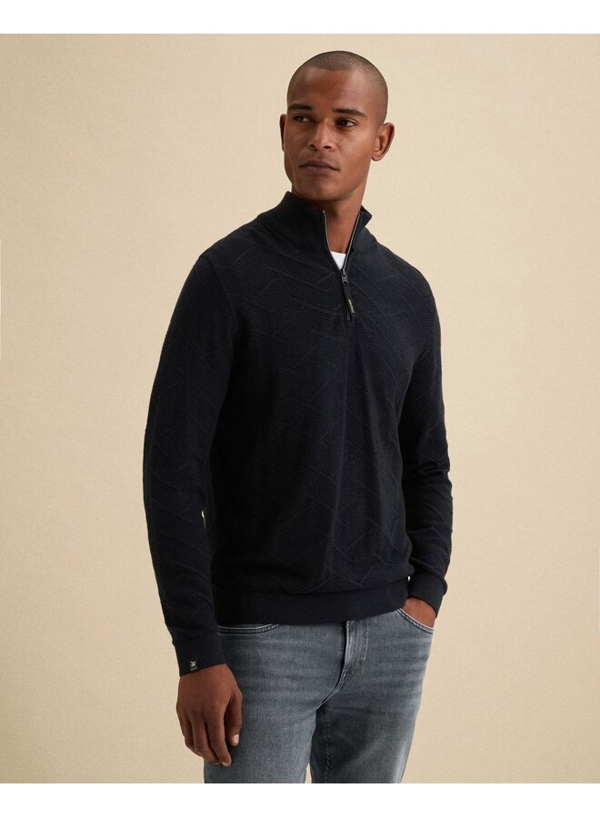 Vanguard half zip pullover structure blauw