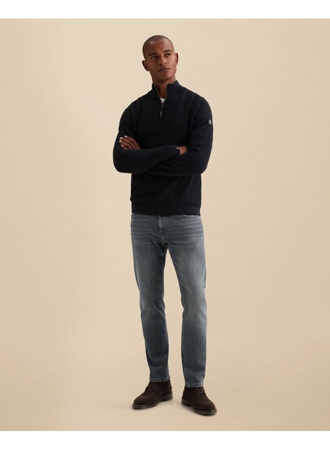 Vanguard half zip pullover structure blauw