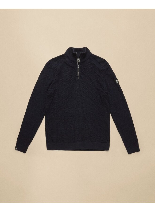 Vanguard half zip pullover structure blauw