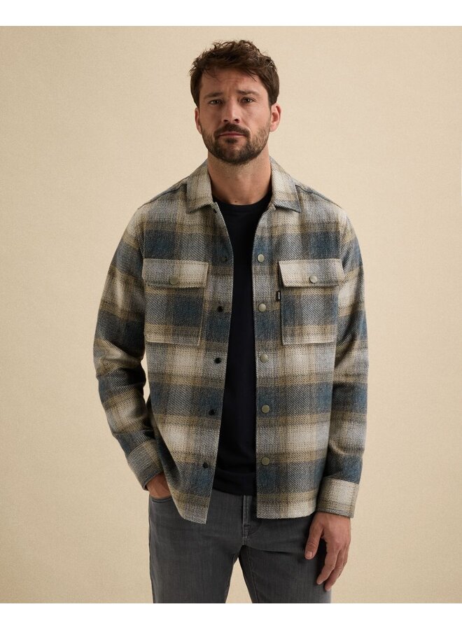 Vanguard overshirt met borstzak china blue