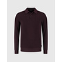 Saint Steve polo lange mouw structure Burgundy