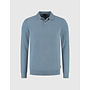 Saint Steve polo lange mouw chenille licht blauw