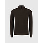 Saint Steve half zip pullover structure dark brown