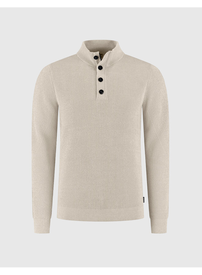 Saint Steve pullover met schipperskraag beige