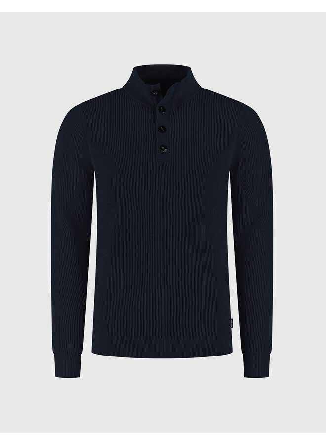 Pullover met schipperskraag Lesley dark navy