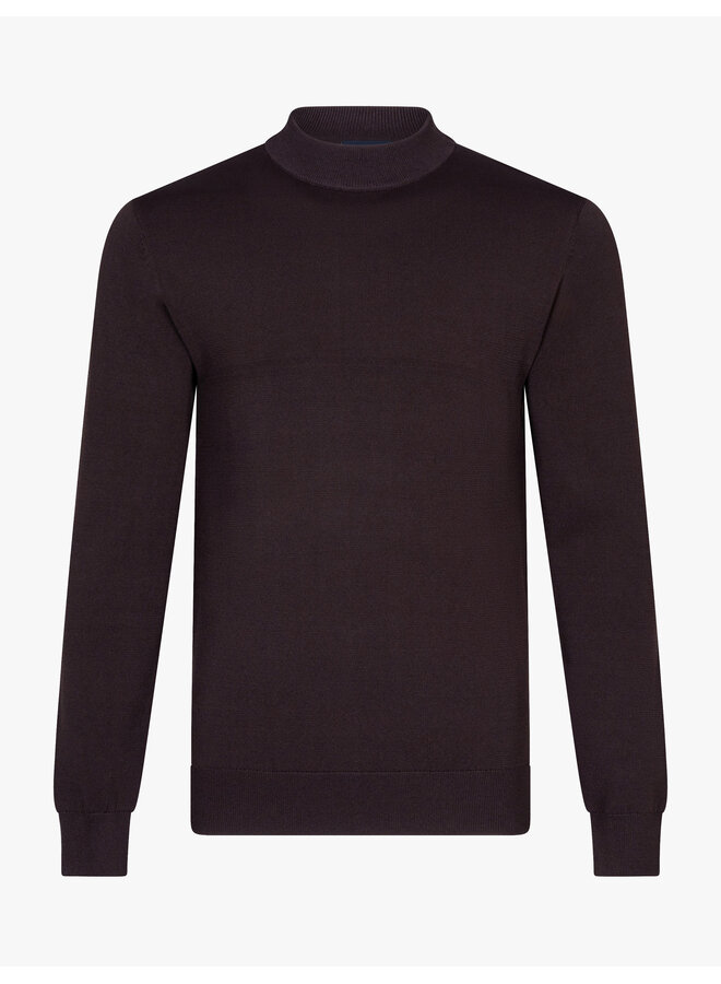 Milacio pullover met turtle kraag dark brown
