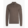 Cavallaro Merino half zip pullover taupe