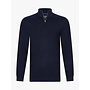 Cavallaro Merino half zip pullover dark blue