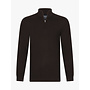 Cavallaro Merino half zip pullover donker bruin