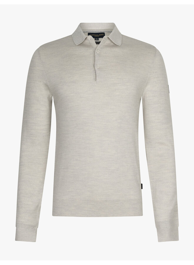 Merino pullover met polokraag kit