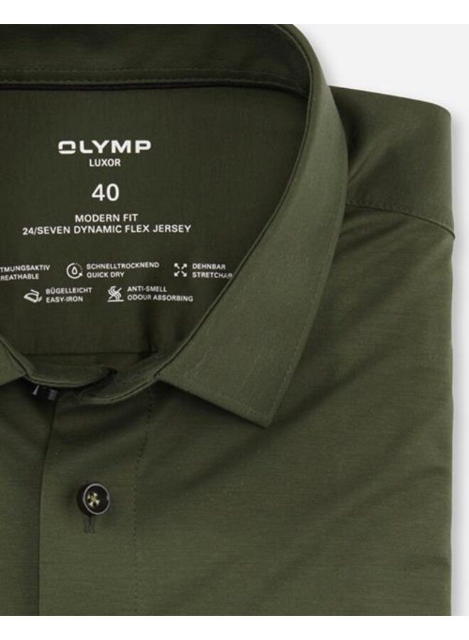 Olymp shirt dynamic flex jersey modern fit groen