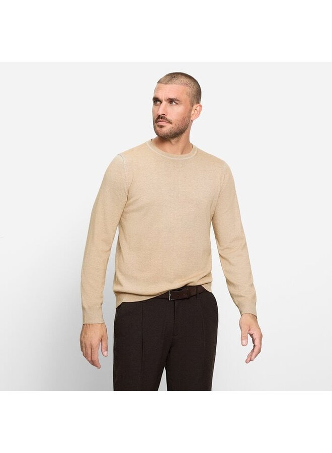 Olymp pullover ronde hals merino wol Beige