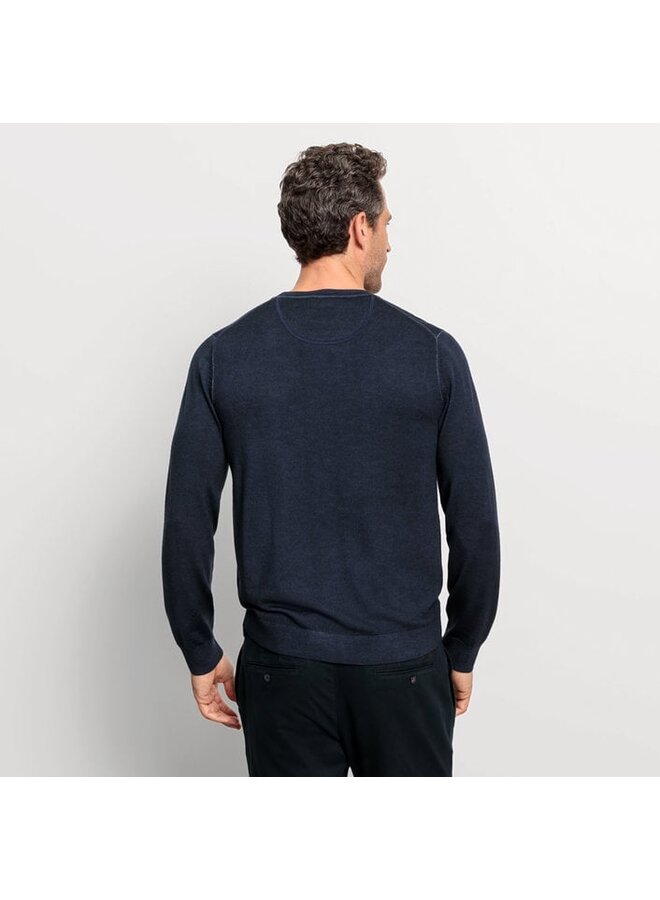 Olymp pullover ronde hals merino wol navy