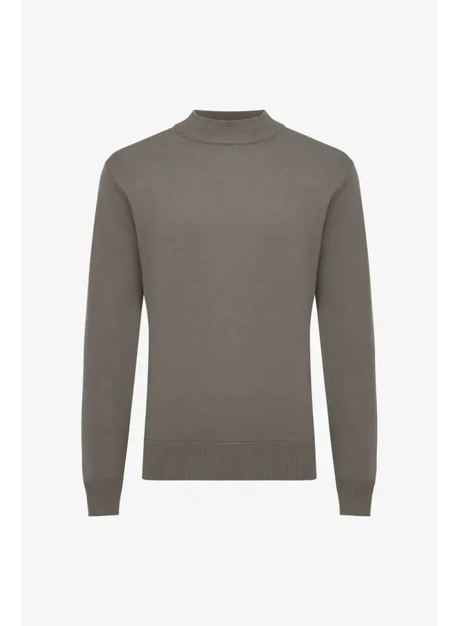 Gentiluomo pullover met turtle neck taupe