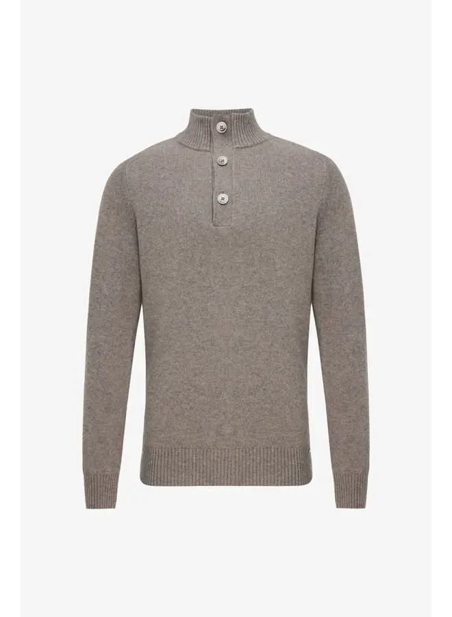 Gentiluomo pullover met half zip turtle kraag