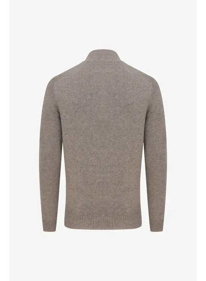 Gentiluomo pullover met half zip turtle kraag