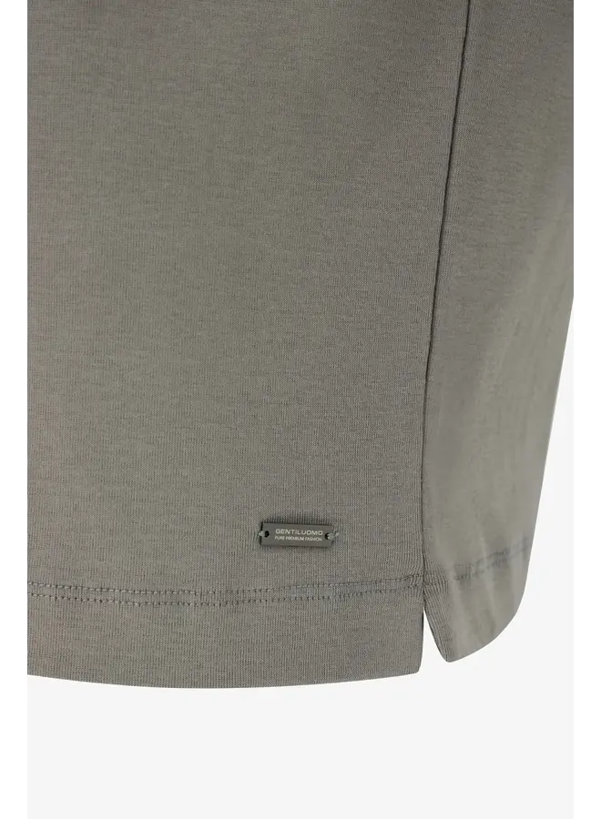 Gentiluomo gemerceriseerd t-shirt korte mouw taupe