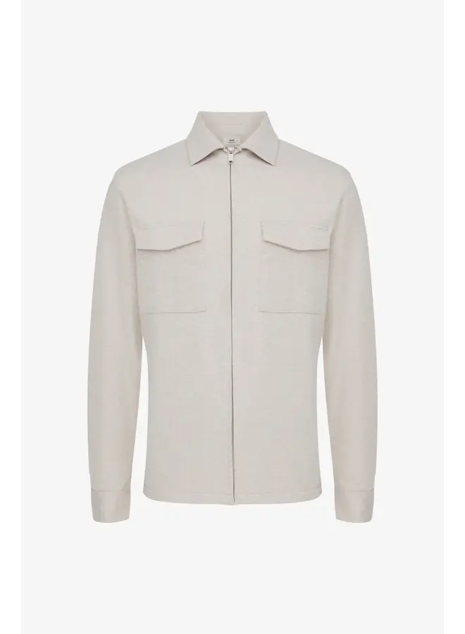 Gentiluomo overshirt met rits beige