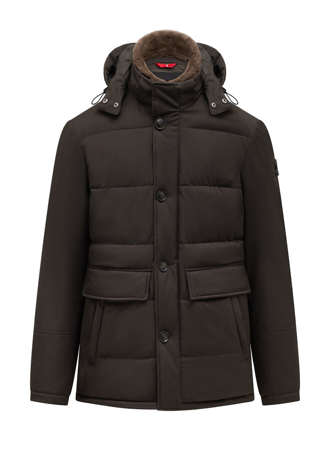Agiato winterjas Parka Bartolo Dark Brown