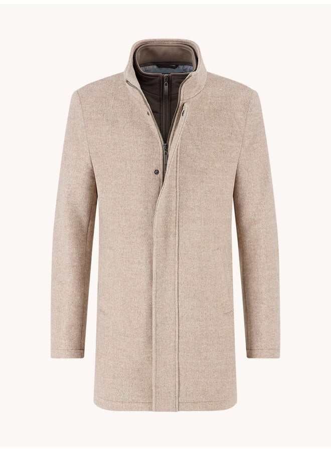 Wollen coat light beige