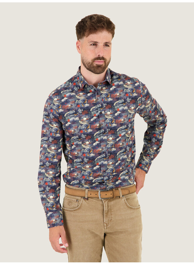 A Fish named Fred shirt Fuji Dream navy