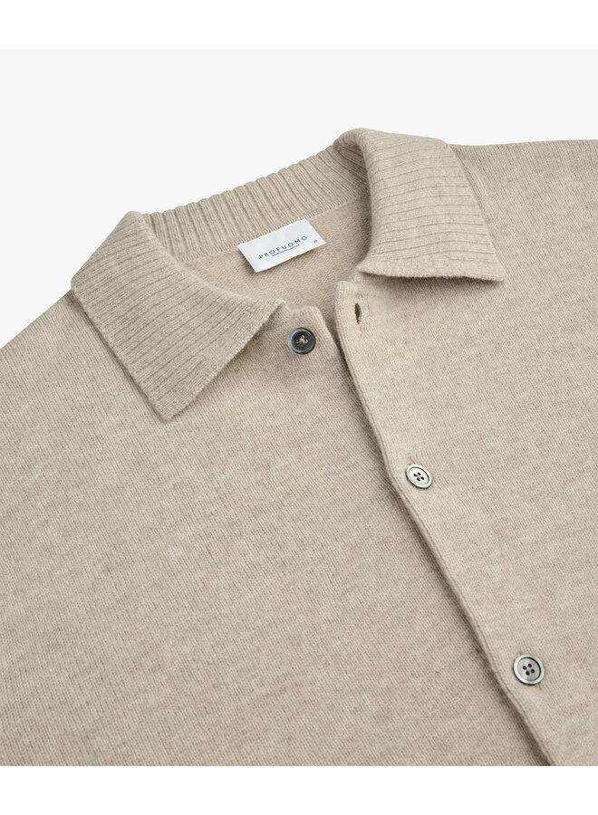 Profuomo vest met knopen beige