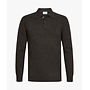 Profuomo polo lange mouw cooked wol bruin