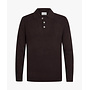 Profuomo polo lange mouw cooked wol burgundy