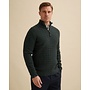 Vanguard half zip pullover met kabel dark sea