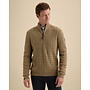 Vanguard half zip pullover met kabel Beige
