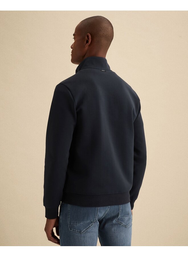 Vanguard sweat vest met rits donkerblauw