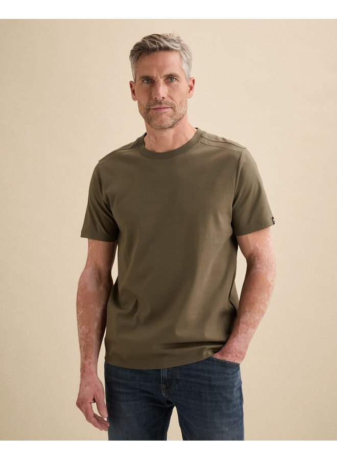 T-shirt ronde half relaxed fit mulled basil