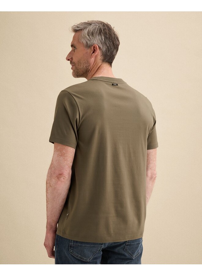 Vanguard t-shirt ronde hals groen beige