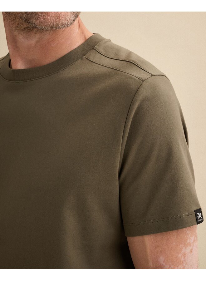 Vanguard t-shirt ronde hals groen beige