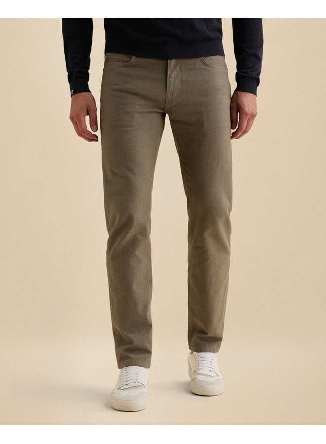 V7 regular fit broek met structuur groen L32