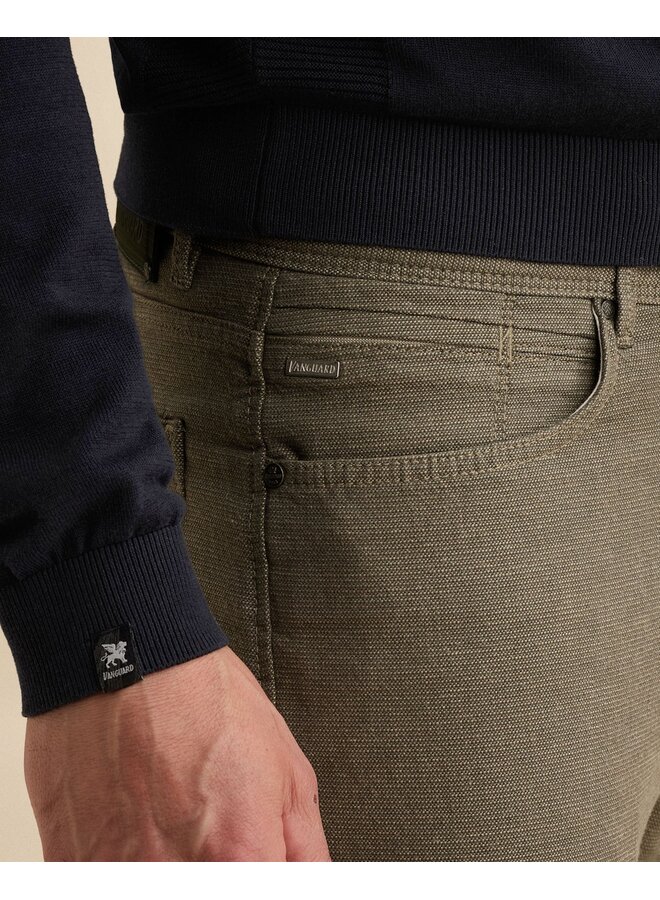 Vanguard V7 regular fit katoenen broek groen L32