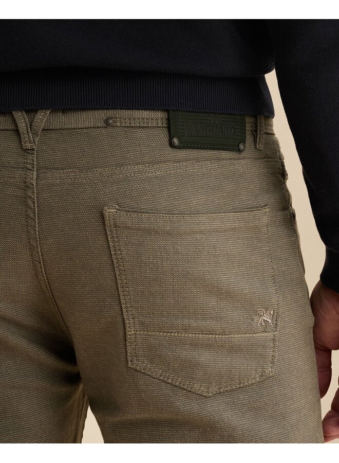 Vanguard V7 regular fit katoenen broek groen L34