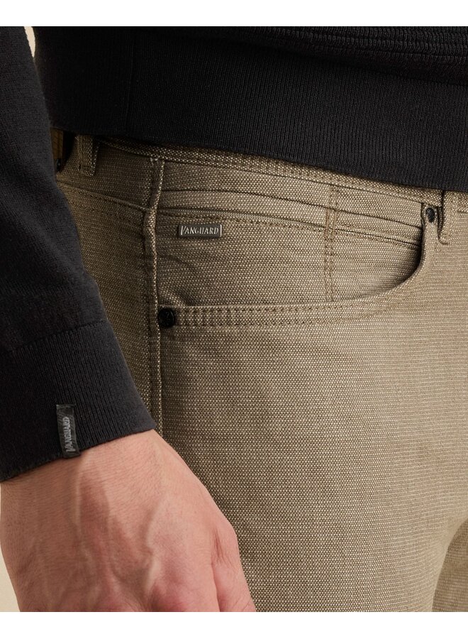 Vanguard V7 regular fit katoenen broek beige L32