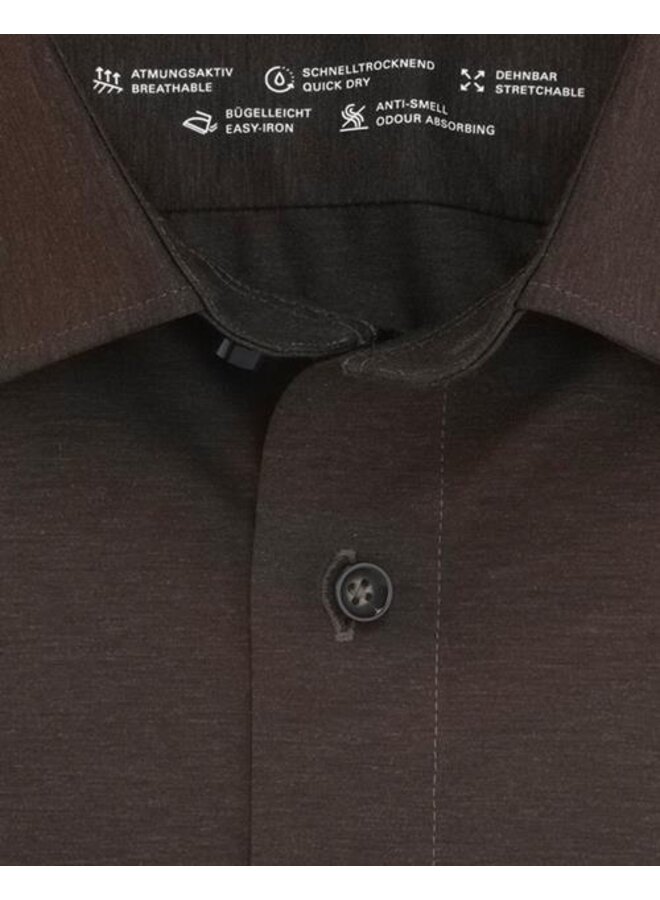 Olymp shirt dynamic flex jersey modern fit bruin