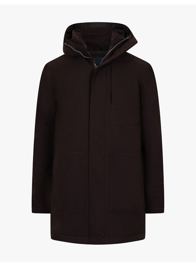 Valledino parka winterjas dark brown