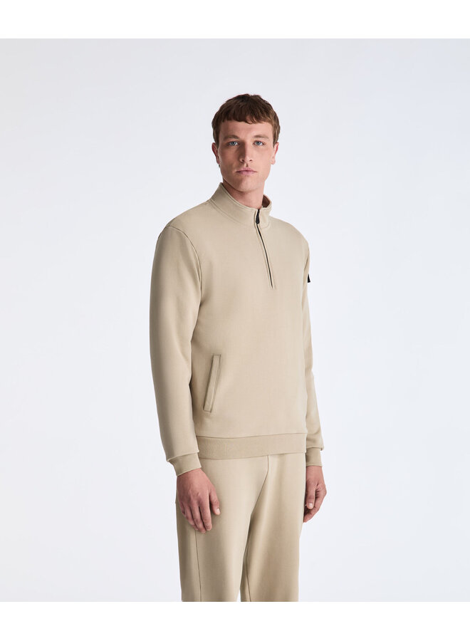 Peuterey Dory half zip sweater beige