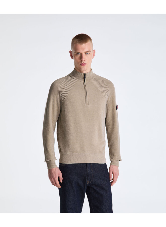 Peuterey Crivelli half zip sweater beige